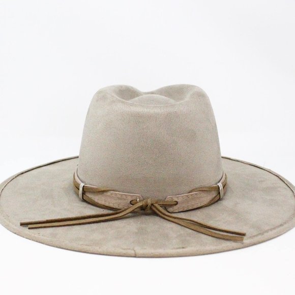 New! #MCA119 Georgia Taupe Suede Rancher Hat NWT